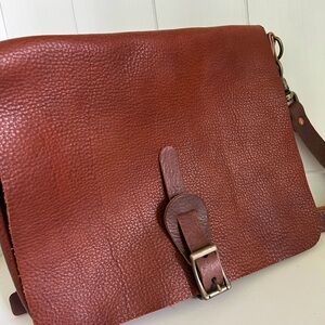Lamb Leather Goods NEW Messenger Bison Leather Bag